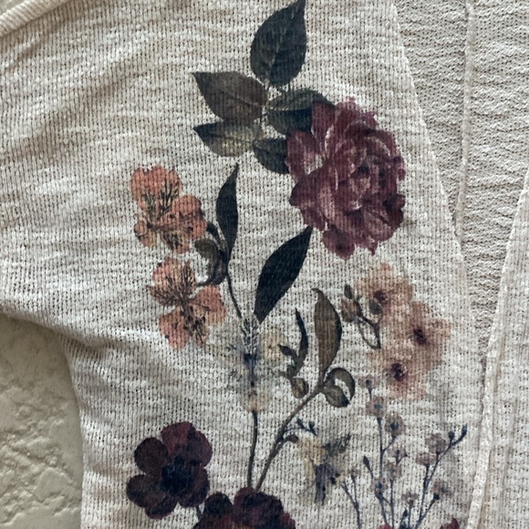 Ginger G Boutique Hand painted Floral Knit Cardigan size XS - Picture 4 of 7